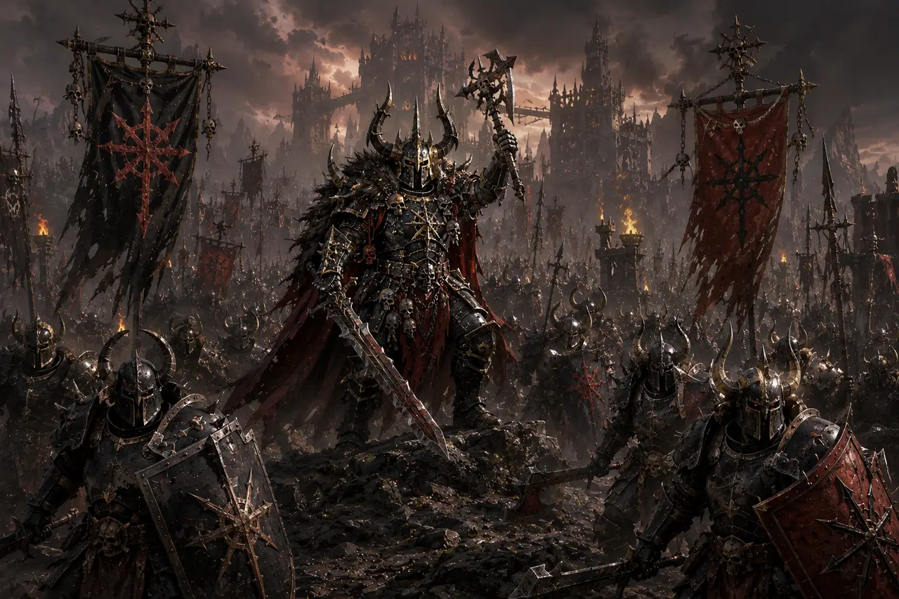 Slaves to Darkness army art used in Order of Battle